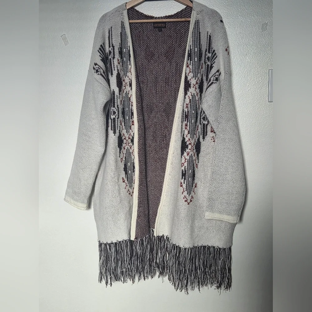 SHYANNE Country Open Front Cardigan Sweater Western Bohosouthwestern boho. SizeL